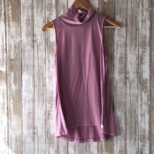 Yogalicious Mauve Sleeveless Mock Neck Tank